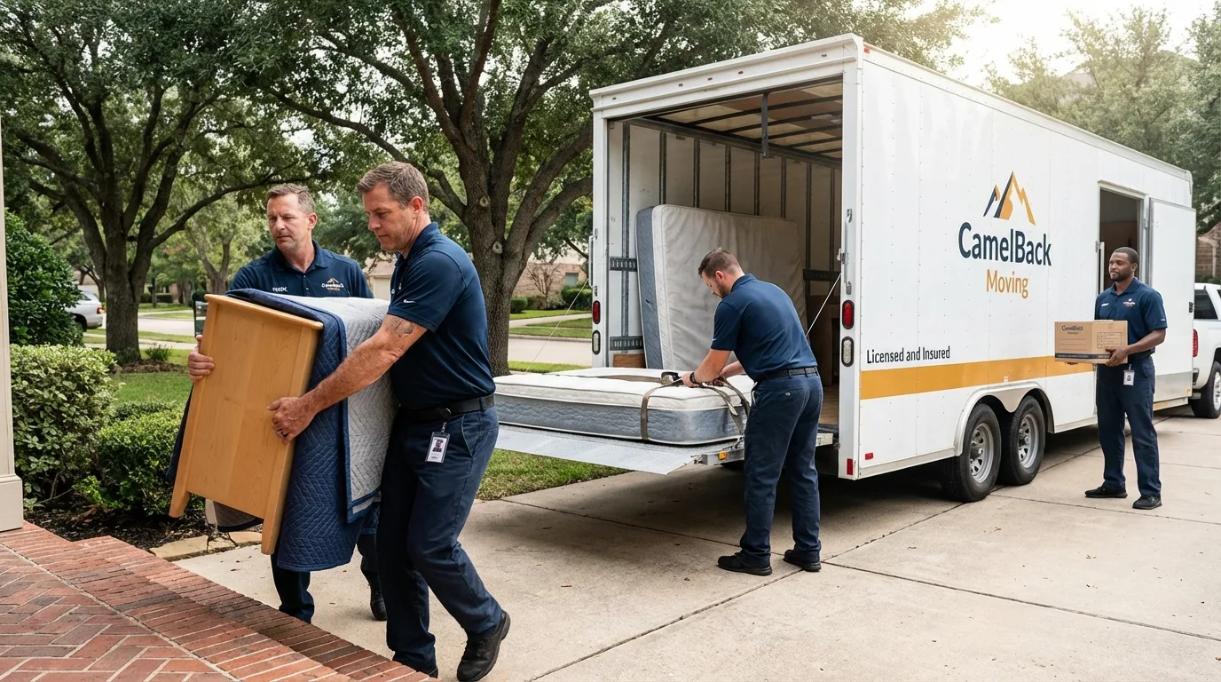 Crew loading residential truck for cross-state move from Ashland, MS